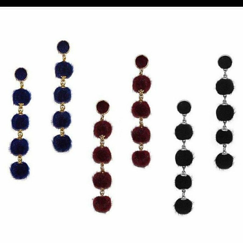 Marlyn Schiff pom pom earrings